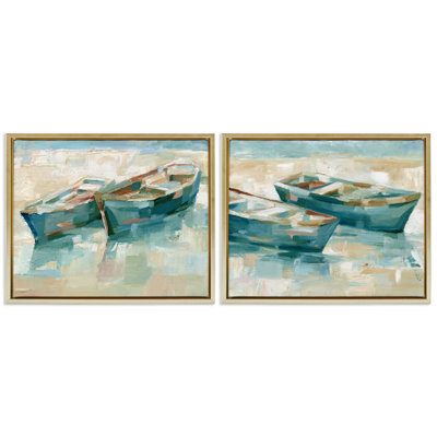  Ensemble de 2 toiles flottantes à rames délavées par Ethan Harper