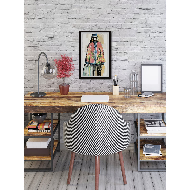 Hippie Girl by Parvez Taj - Single Picture Frame Painting, 91 cm H x 61 cm W