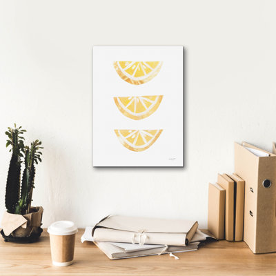 Toile épique Graffiti «Lemon Slices 1» par Courtney Prahl, 12 po x 16 po