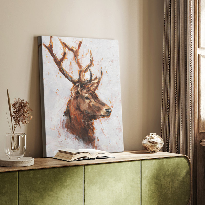 Étude de cerf II - galerie Cavas sur mesure, H 27 po x l 18 po