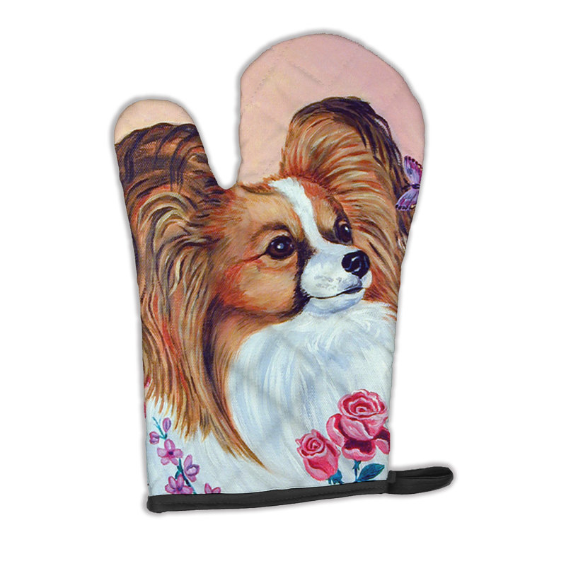 Caroline's Treasures Papillon Polyester Oven Mitt