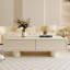 Table basse rectangulaire en bois manufacturé blanc crème-1447163554