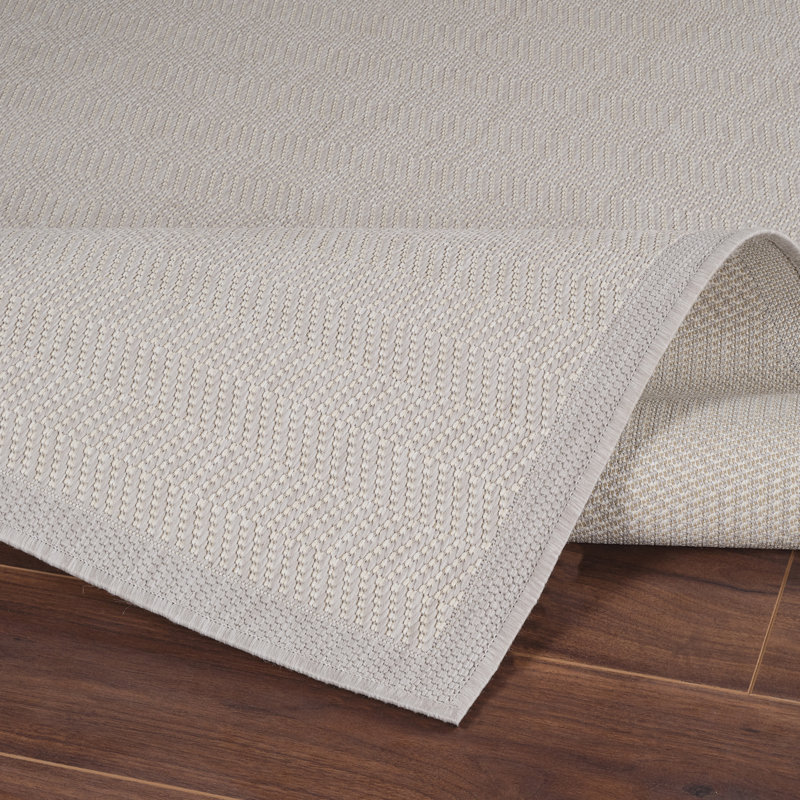Kanarraville Indoor & Outdoor Boho Rug Grey/Ivory, Rectangle 120 x 170cm