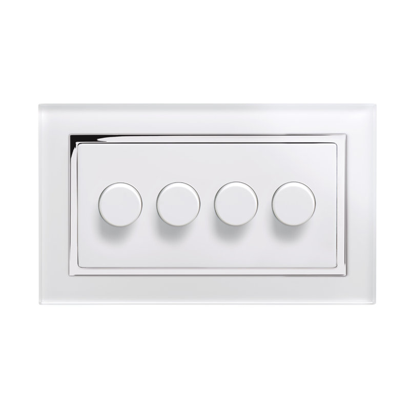 Crystal CT 4G Rotary LED Dimmer Switch 2 Way Black, White