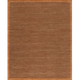 Textures Hand Knotted Wool Area Rug in Orange