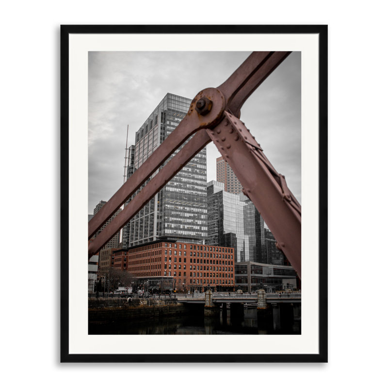 Over The Bridge Print by Alan Scherer, Black Framed Paper, 30" H x 24" W