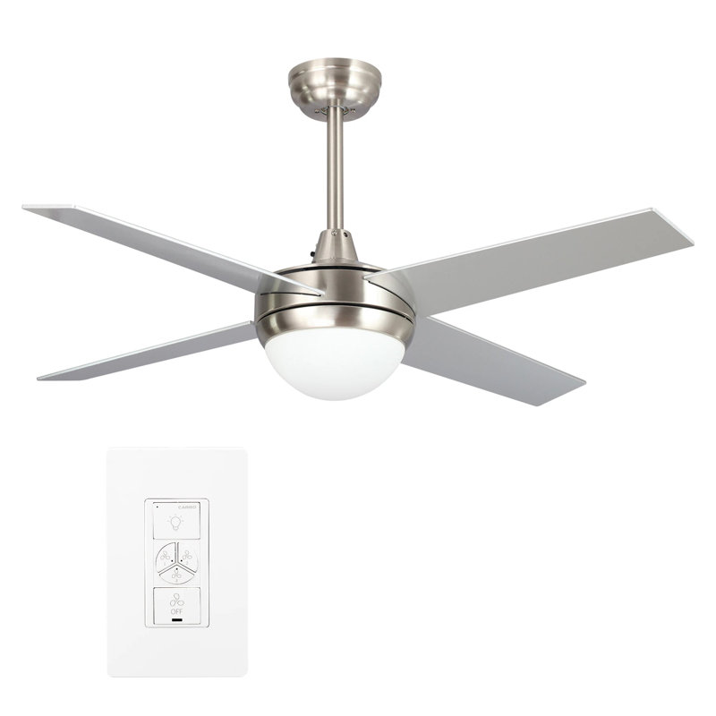 Ventilateur de plafond intelligent Neva avec contrôle mural, ensemble d'éclairage inclus, fonctionne avec l'assistant Google, Amazon Alexa et les raccourcis Siri.