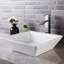 Lavabo de salle de bain carré en céramique blanche