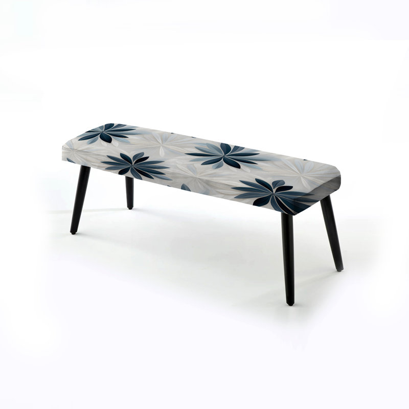 Nordic Tranquility - Banc rembourré géométrique noir