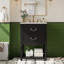 Meuble-lavabo moderne noir avec lavabo en céramique, solution de rangement élégante