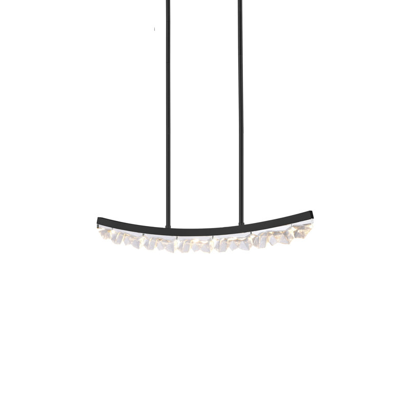 Arcus Pendant, 52.88" H x 32" W x 1.75" D, Satin Brushed Black