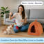 Maison pour chat - Lit d'intérieur pour chat avec coussin en mousse amovible - Tente pour animal de compagnie pour chatons, lapins, cochons d'Inde et autres petits animaux par PETMAKER (brun)-30980274