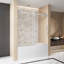 Corona 56–60"Wx60"H Frameless Single Sliding Shower Door with 1/4" Tempered Glass & Explosion-Proof Film-123252955