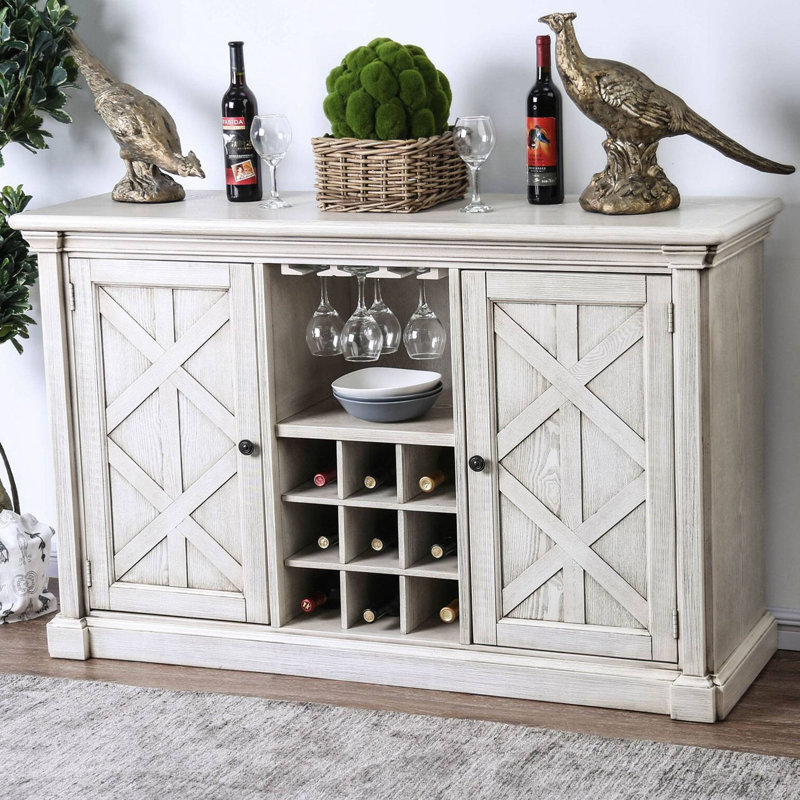 Desserte transitionnelle de 57,9 po, blanc antique
