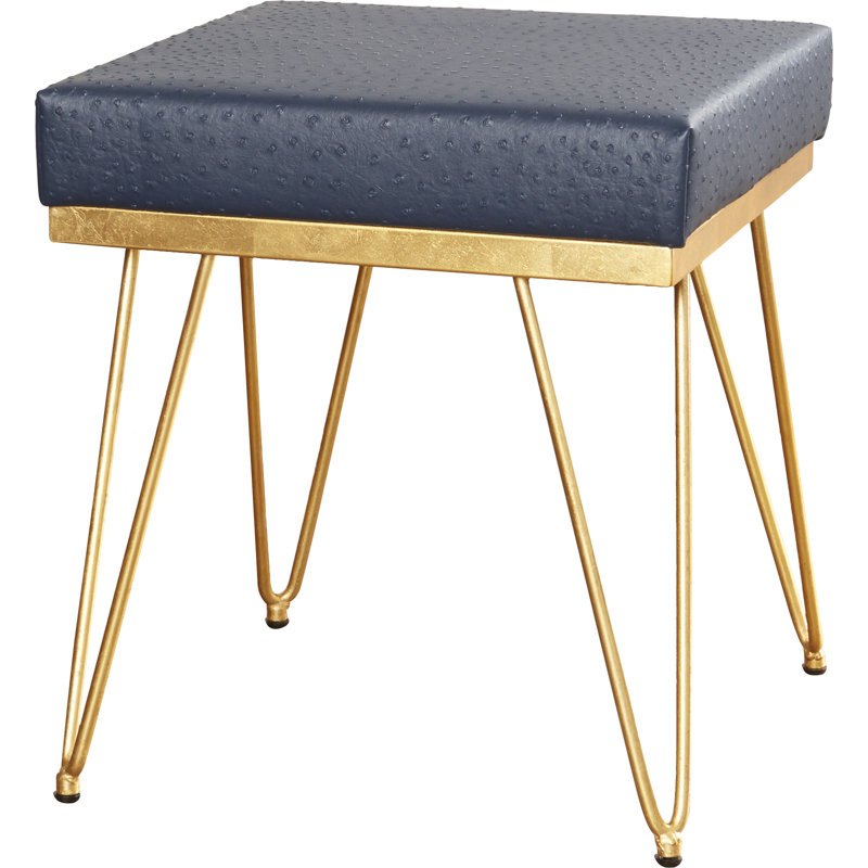 Tabouret de coiffeuse Chalandra, Bleu marine