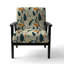 Fauteuil de style bohème et éclectique rembourré en velours artistique de style bohème Earth Tones III