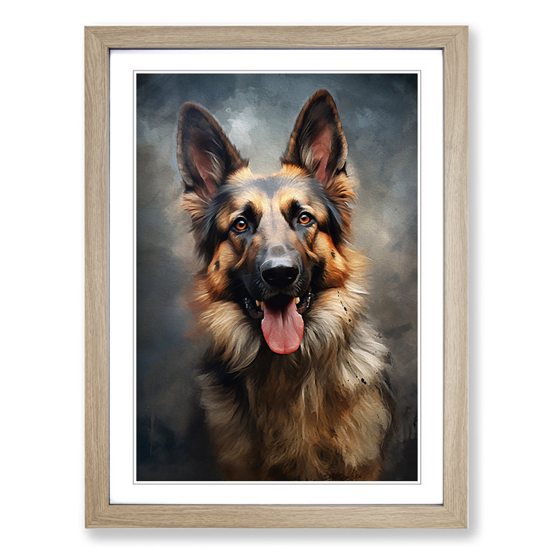 Single Picture Frame Print on Wood, Oak Framed, 64cm H x 46cm W