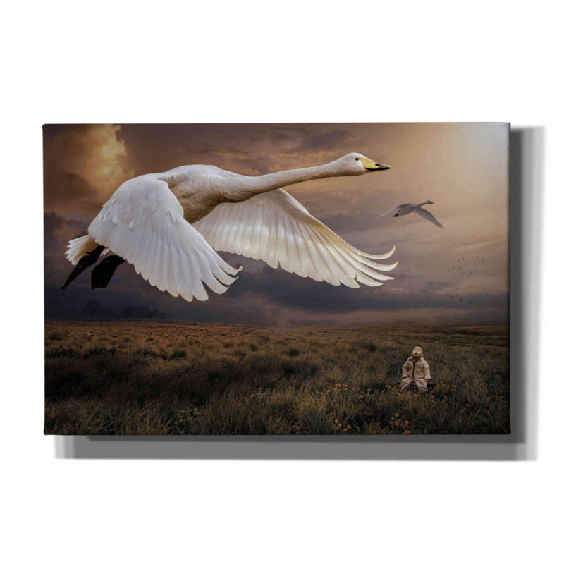 "Gracie Oaks" Take Flight "par Alan, estampe numérique sur toile, H 12 po x l 18 po x P 0,75 po
