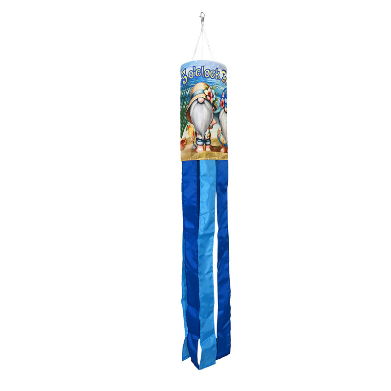 5 Oclock Beach Gnomes Windsock