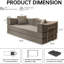3 lits avec matelas en mousse viscoélastique, convertible pour les espaces de vie, velours côtelé doux, grand confort, coussin antidérapant, aucun assemblage requis, matelas de couleur kaki 21 lits, canapé de plancher polyvalent
