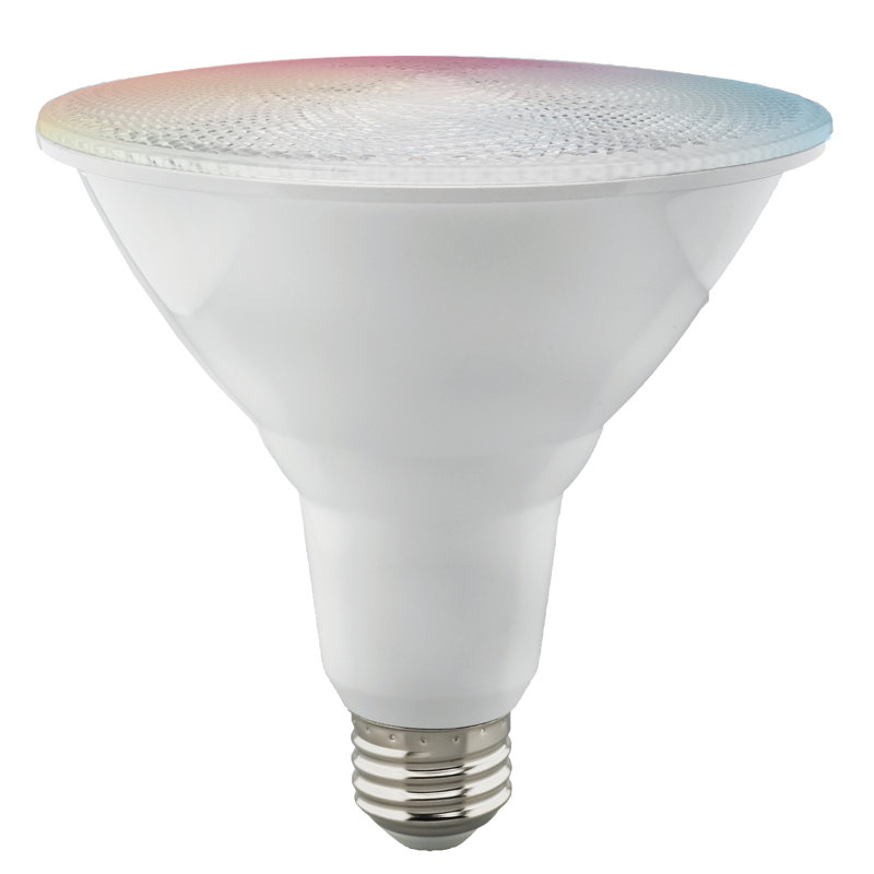 15 watts (équivalent à 90 watts), ampoule DEL PAR38 intelligente, à intensité variable, base blanche à changement de couleur réglable