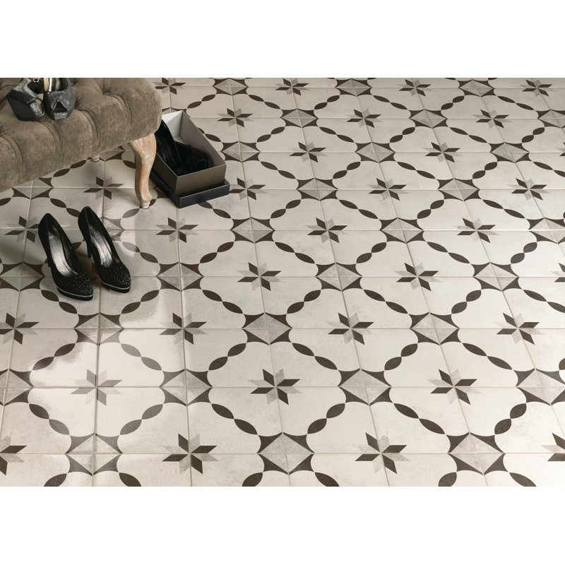 Pagoni Ornato 9 In. X 9 In. Glossy Porcelain Wall Tile (10.42 Sq. Ft./Case)