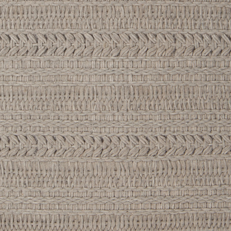 Tapis taupe en laine fait à la main Naya Dhurrie, Rectangle 7 pi 9 po x 10 pi 6 po