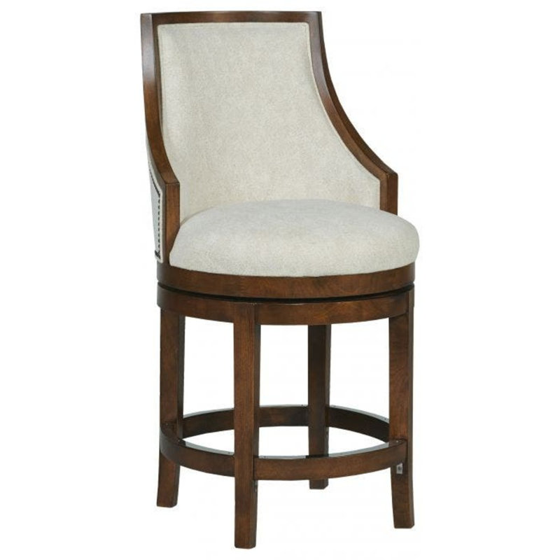 Tabouret de comptoir 26 po Robroy, Noisette, Sauge 8789, Petit - laiton