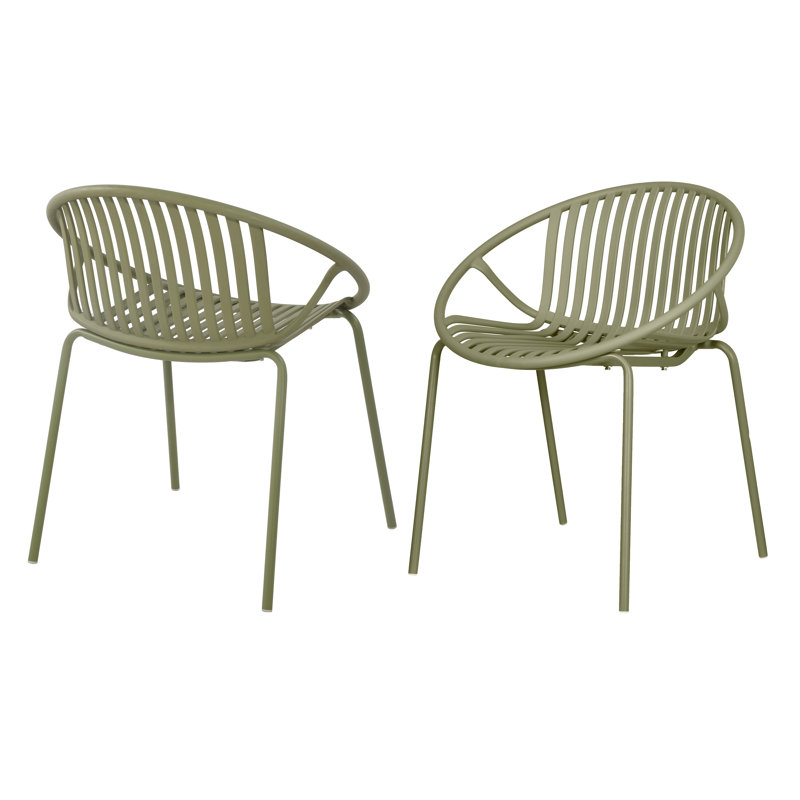 Ensemble de chaises de salle à manger empilables Brentley, Vert