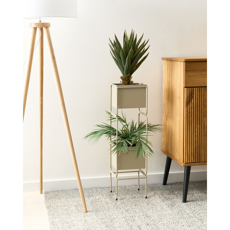 Siomara Plant Stand, Beige