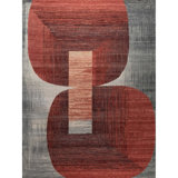 Hand Knotted Wool Area Rug in Red And Wine