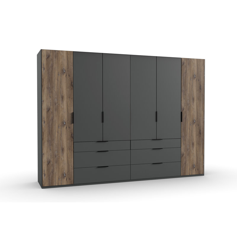 Jacqueline 4 Door Wardrobe, Brown