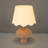 Resin Lamp with Scalloped Edge Shade