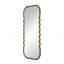Superbe miroir de plancher surdimensionné en bois avec silhouette incurvée et fabrication en bois de pin authentique