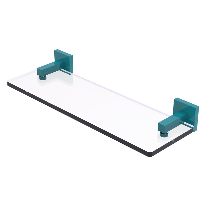 Montero Floating Shelf, 2" H x 16" W x 5.7" D, Glokzin Teal