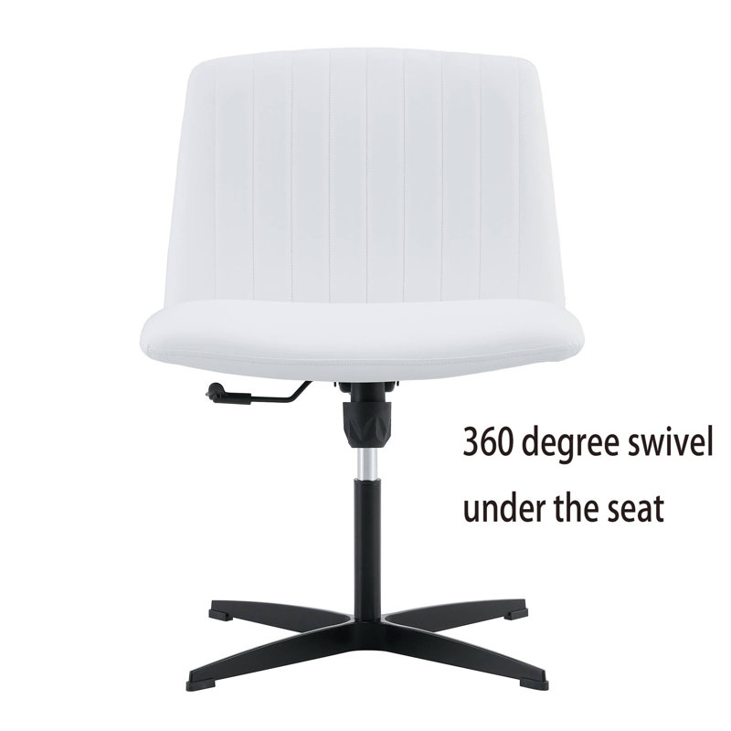 Fauteuil de conférence en simili cuir Dalja, Blanc