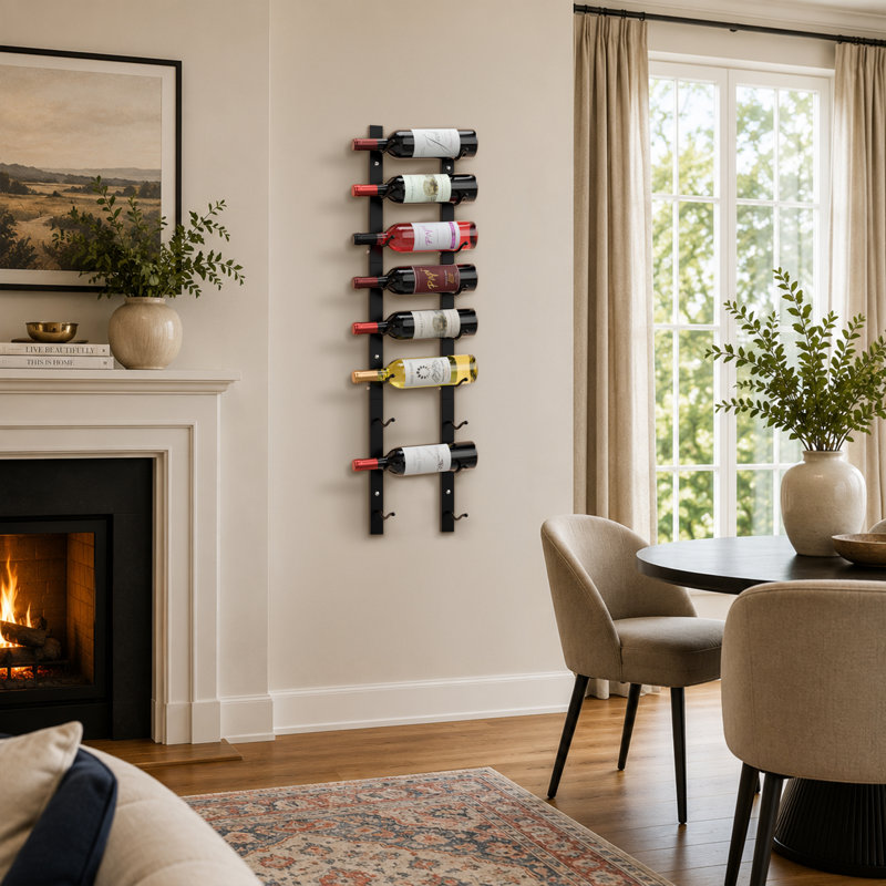 Steel Wine Glass Rack in Black, 2 Pack