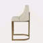 26"H Upholstered Counter Stool With Metal Base