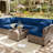14-Piece Outdoor Seating Group Cushion Cover, Only Covers-101900137