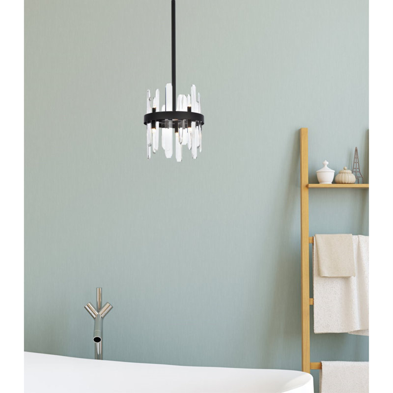 Marlow 6 - Light Unique/Statement Pendant, Black, 57.5" H x 10" W x 10" D