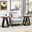Table de bout 19,69 po, petite table d'appoint pour salon, chambre à coucher, table de chevet (ensemble de 2)-2133297366-2127240187