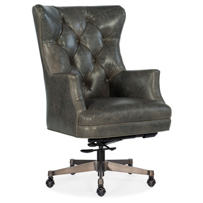 Draeden Leather Executive Swivel Chair by Red Barrel Studio