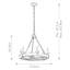 Schirado 6 - Light Waggon Wheel Chandelier