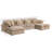 155.7" W 6-Piece Modular Chenille Sectional-338274382