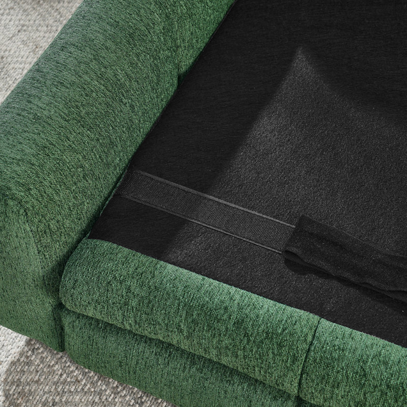 Canapé-lit surélevé durable pour chien, canapé pour chien confortable, Vert