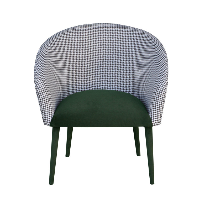 Plum Upholstered Barrel Chair, Bottle Green