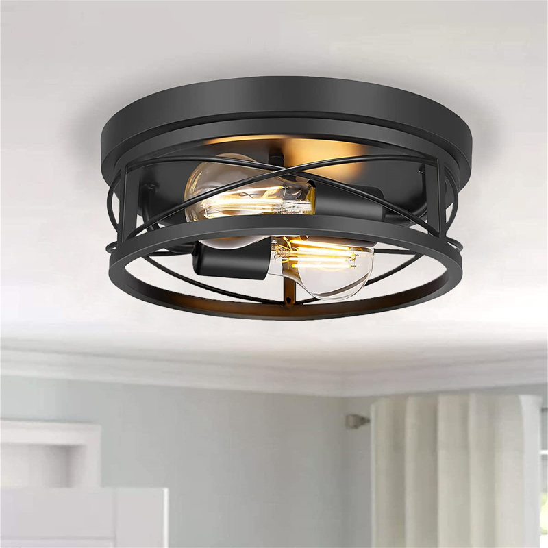 Black Flush Mount Ceiling Light Fixtures, Yes, 2