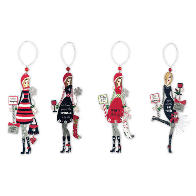 Girlfriends Ornament - Set of 4