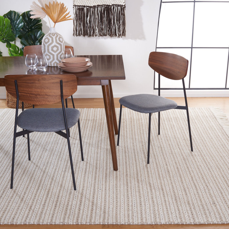 Tausin Hand Woven Wool Striped Rug, Rectangle 8' x 10'