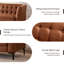 Canapé capitonné 85,65 po Chesterfield-669215533